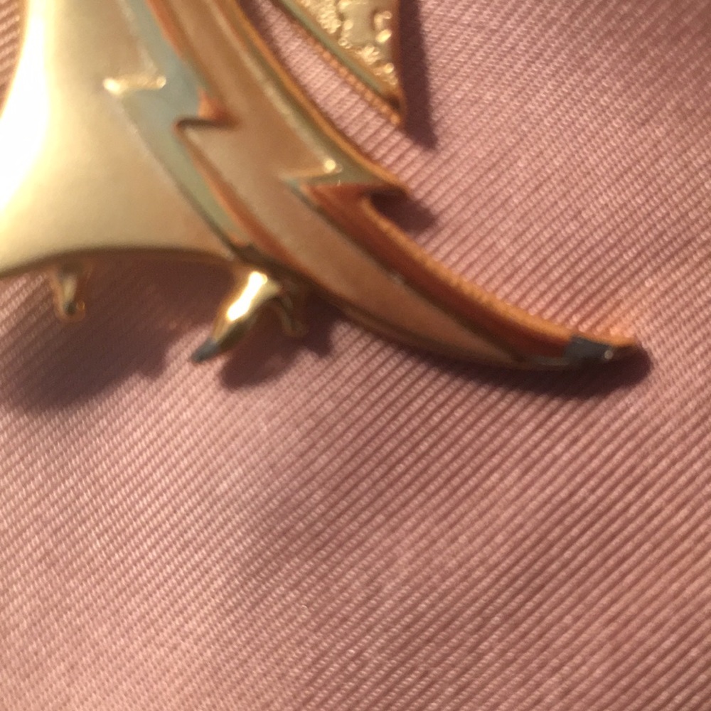 JJ Vintage Deco Art Nouveau Lady Brooch - Picture 5 of 5